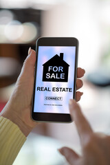 Real estate concept on a smartphone