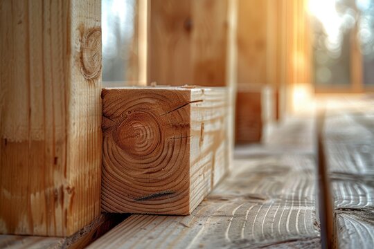 Detailed image showcasing the intricate patterns and textures of cut wooden logs in a lumberyard