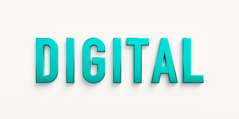 Digital, banner - sign. The word 