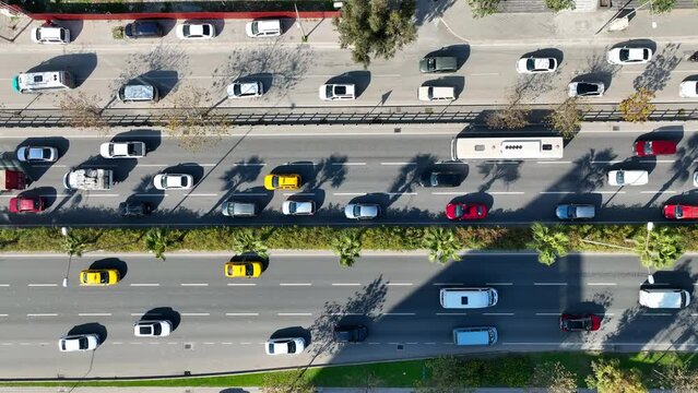 Vehicles in Traffic Drone View