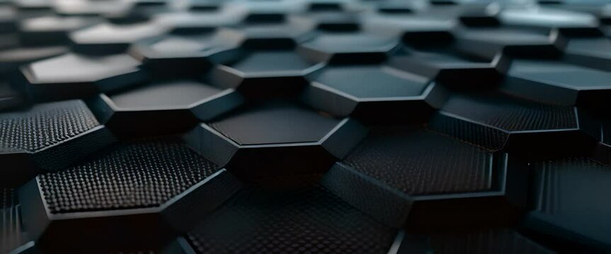 Black and blue hexagons
