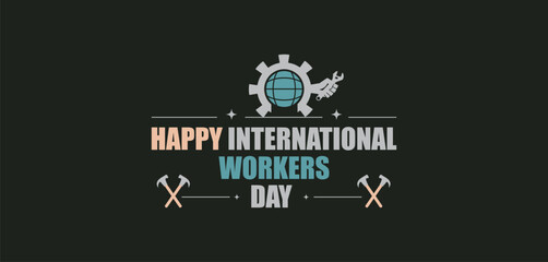 Fototapeta na wymiar Graphic Designs to Commemorate International Labor Day