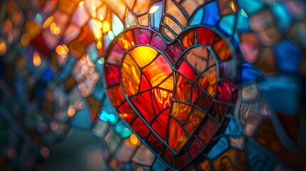 stained glass window heart
