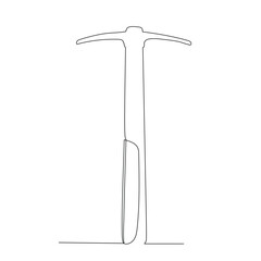 Fototapeta na wymiar pick axe illustration for Industrial concept vector design. single line continuous drawing.