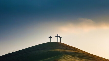 Hilltop Crosses: Passionate Friday Scene