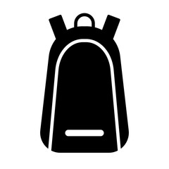 Modern rucksack silhouette icon. Vector.