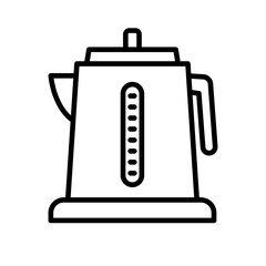 Simple electric kettle icon. Vector.