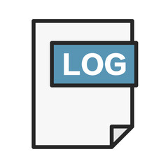 Log file icon. Data log icon. Vector.