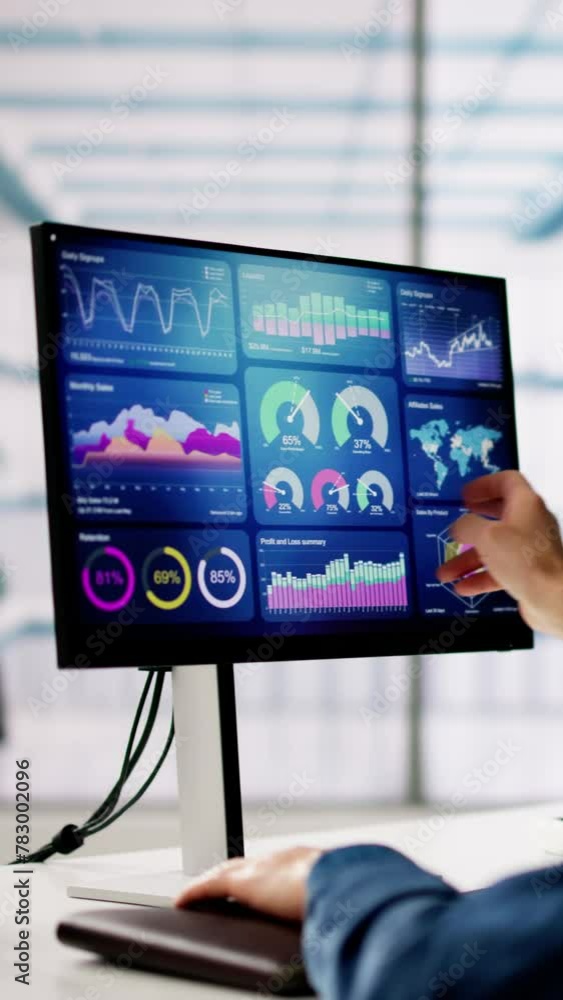 Aufkleber kpi business analytics data dashboard
