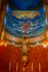 Inside Expiatory Church of the Sacred Heart of Jesus on the summit of Mount Tibidabo in Barcelona, Catalonia, Spain