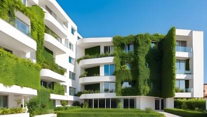 "Modern Architecture: New Apartment Buildings with Balconies and City Views."