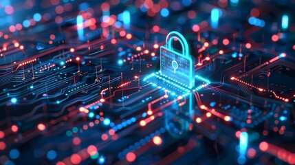 Lock Securing the Computer Circuit