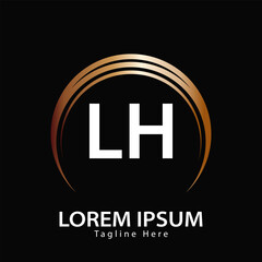 letter LH logo. LH. LH logo design vector illustration for creative company, business, industry