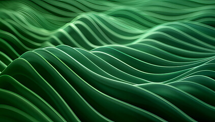green abstract smooth waves background natural environment elegant banner design