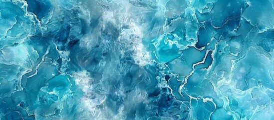 Blue and white painting with water details, suitable for abstract home decor, ceramic tiles, and surfaces