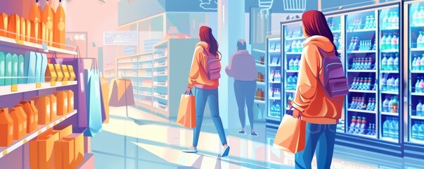 Personalized Shopping: AI Recommendation Systems Transforming Retail Experience,role of AI-powered recommendation systems in modern retail, guiding customers towards personalized product choices - obrazy, fototapety, plakaty