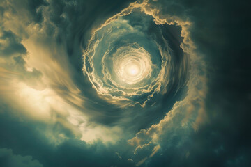 The perspective inside the eye of a tornado - Generative AI