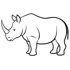 African Rhinocerous Animal Silhouette

