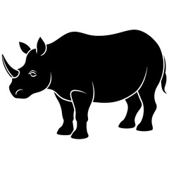 African Rhinocerous Animal Silhouette
