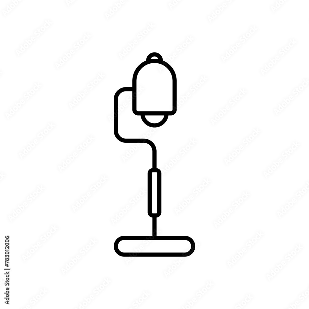 Poster lamp vector linear icon. vector lamp. light bulb logo vector. a simple outline of a table lamp. elec