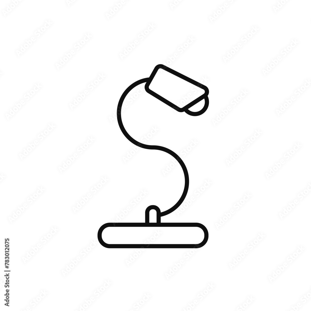 Poster lamp vector linear icon. vector lamp. light bulb logo vector. a simple outline of a table lamp. elec