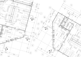 Floor plan designed building on the drawing.