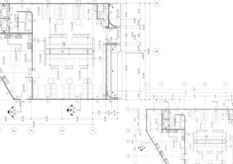 Floor plan designed building on the drawing.