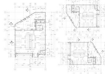 Floor plan designed building on the drawing.