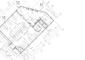 Floor plan designed building on the drawing.