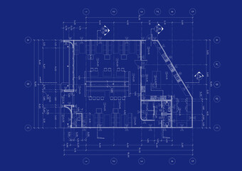 Floor plan designed building on the drawing.