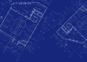 Floor plan designed building on the drawing.