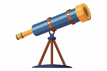 telescope vector art work illustration