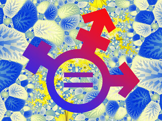 Abstract image of Gender equality symbol 