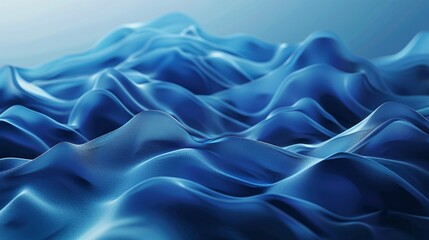 Fototapeta premium Silky Blue Waves Abstract for High-Tech Concepts
