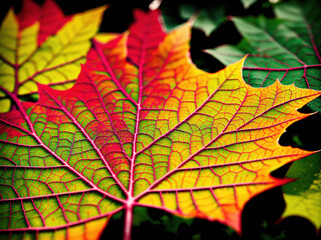 A group of leaves on a tree branch.