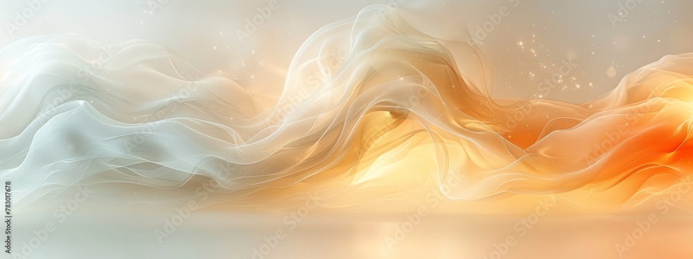 Poster luxury golden color abstract wave background. abstract soft color waves