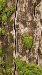 background, texture, old boards with moss.