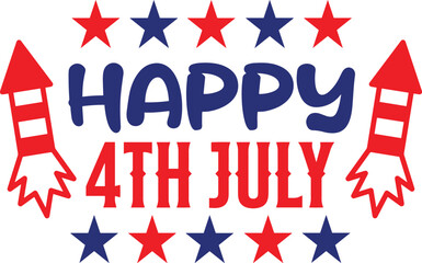 Obraz premium Happy 4th July USA