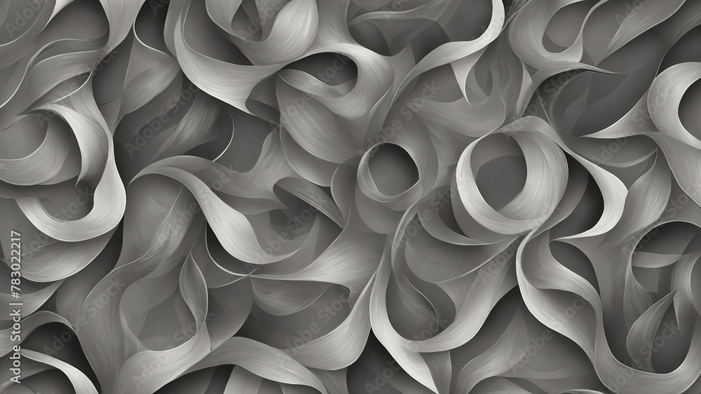 Aufkleber mesmerizing array of swirling shapes, forms fills image, creating visual symphony of light, shadow. 