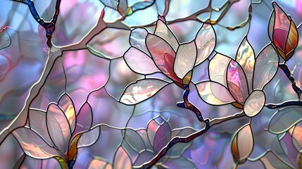 stained glass flowers
