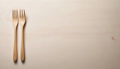 Wooden fork on white background biodegradable and reusable 4