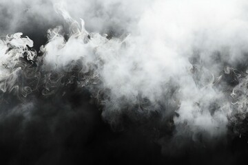 Abstract smoke moves on a black background,  Design element,  Abstract texture