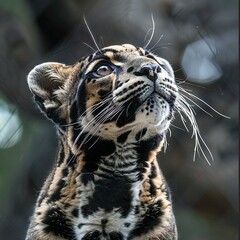 Portrait of a leopard (Panthera pardus) - obrazy, fototapety, plakaty
