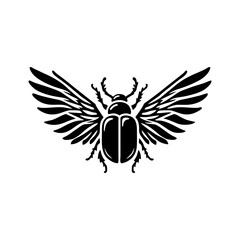 Horn beetle logo design. horn beetle logo vector illustration.