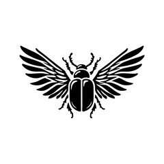 Fototapeta premium Horn beetle logo design. horn beetle logo vector illustration.