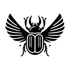 Horn beetle logo design. horn beetle logo vector illustration.