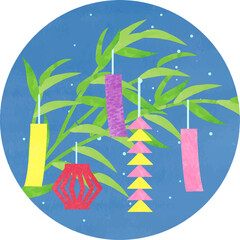 星空と七夕飾り2