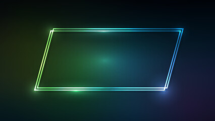 Neon double quadrangle frame