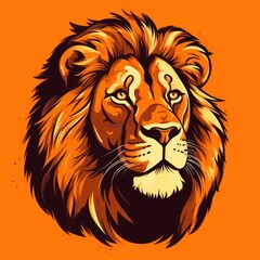 Obraz premium Lion Head in Bold Colors