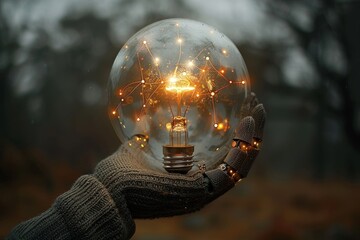 Person Holding Light Bulb